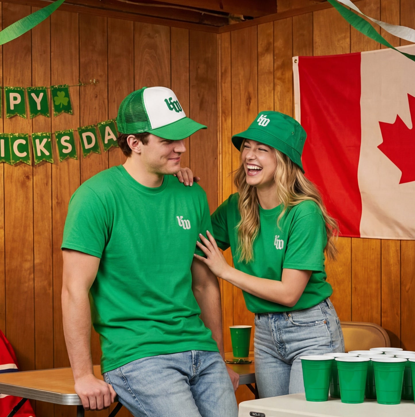 KW Embroidered St.Patricks Green